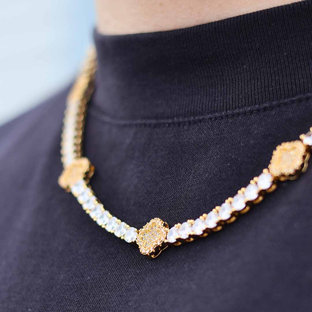 Clover Tennis Chain (Gold) - 4mm