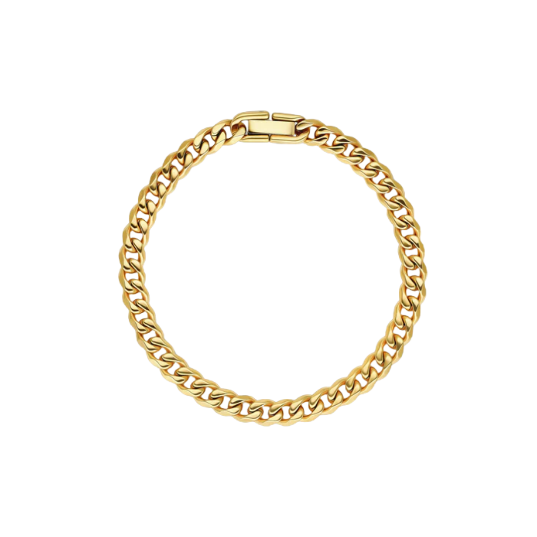 5mm Gold Cuban Link Bracelet