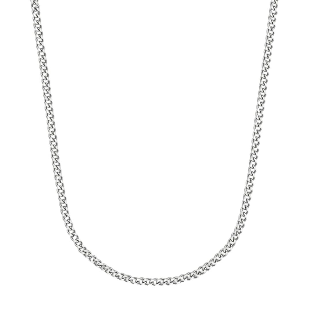 3mm VVS Minimalist Silver Micro Cuban Link Chain