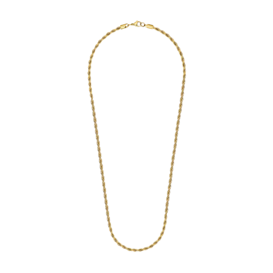 4mm Gold Rope Necklace