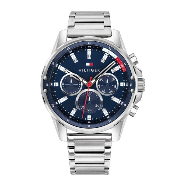 Tommy Hilfiger 1791788 Blue Silver Steel Mens Watch