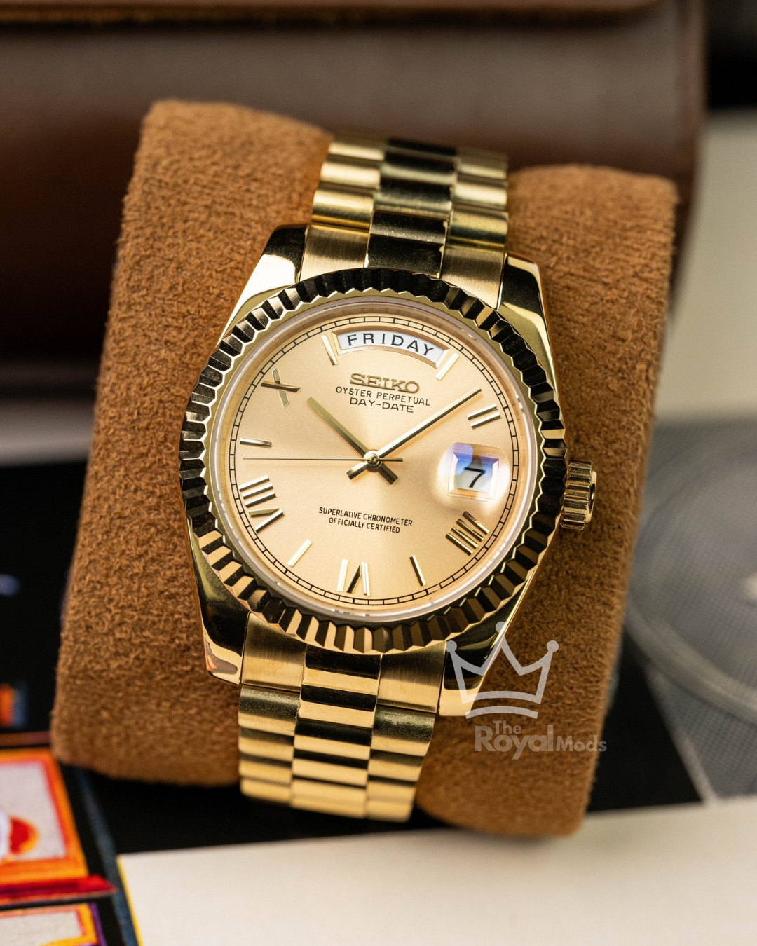 Seiko Mod Day-Date | Gold Champagne