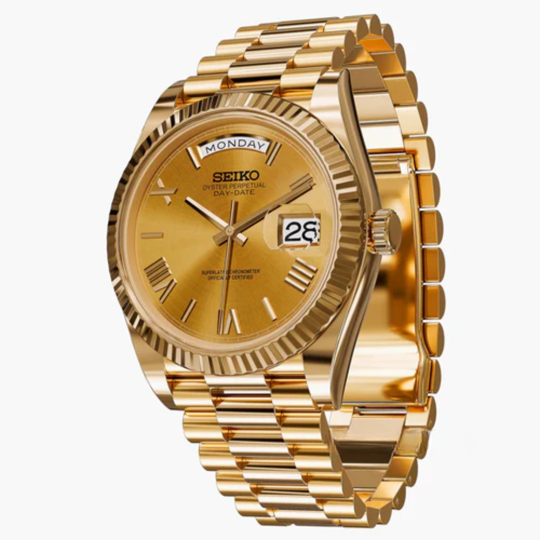 Seiko Mod Day-Date | Gold Champagne