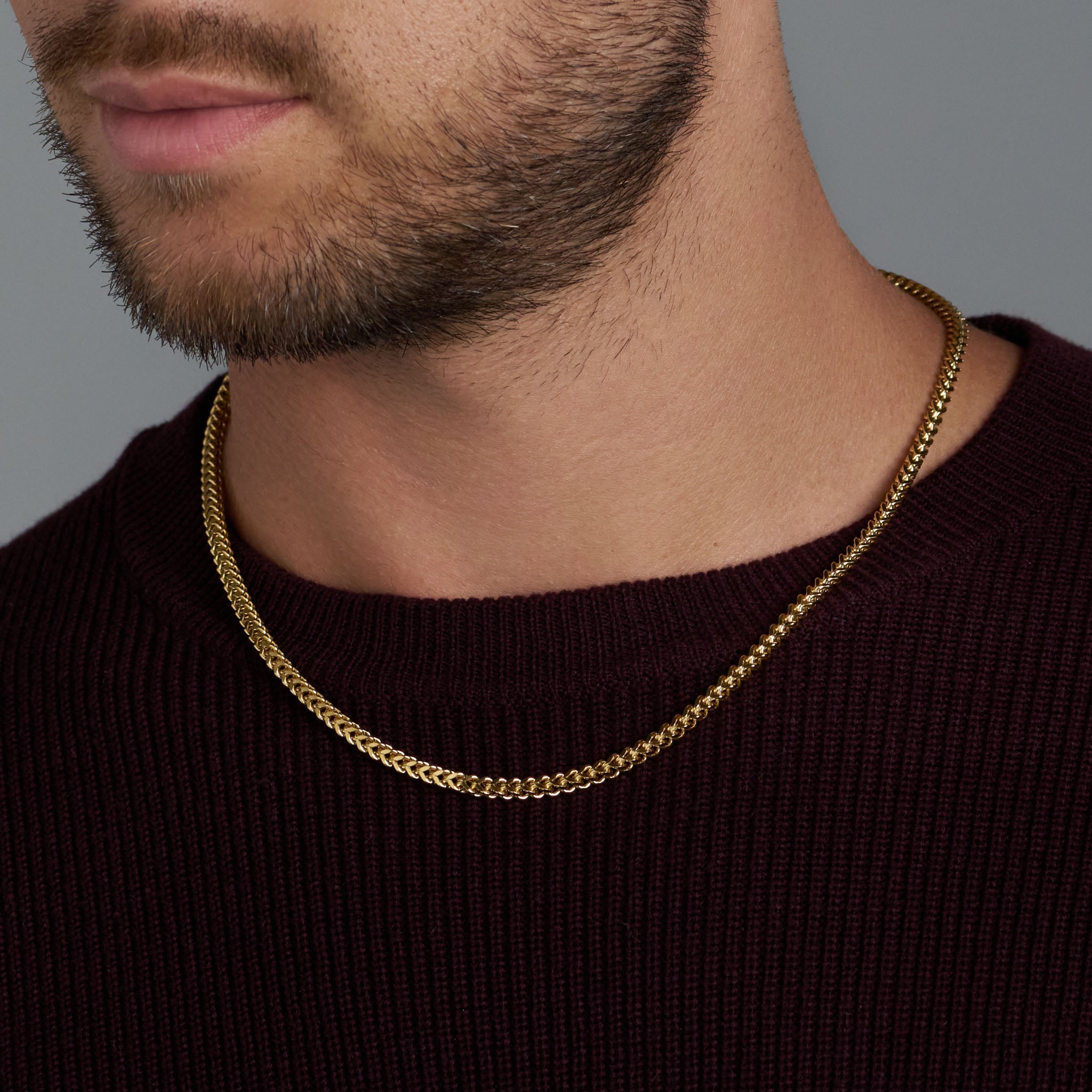 3mm Gold Cuban Link Chain
