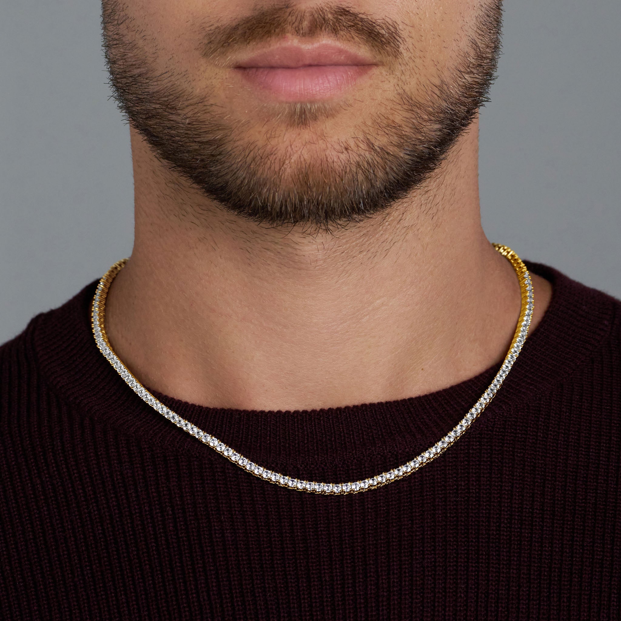 18K Gold 3mm Tennis Chain