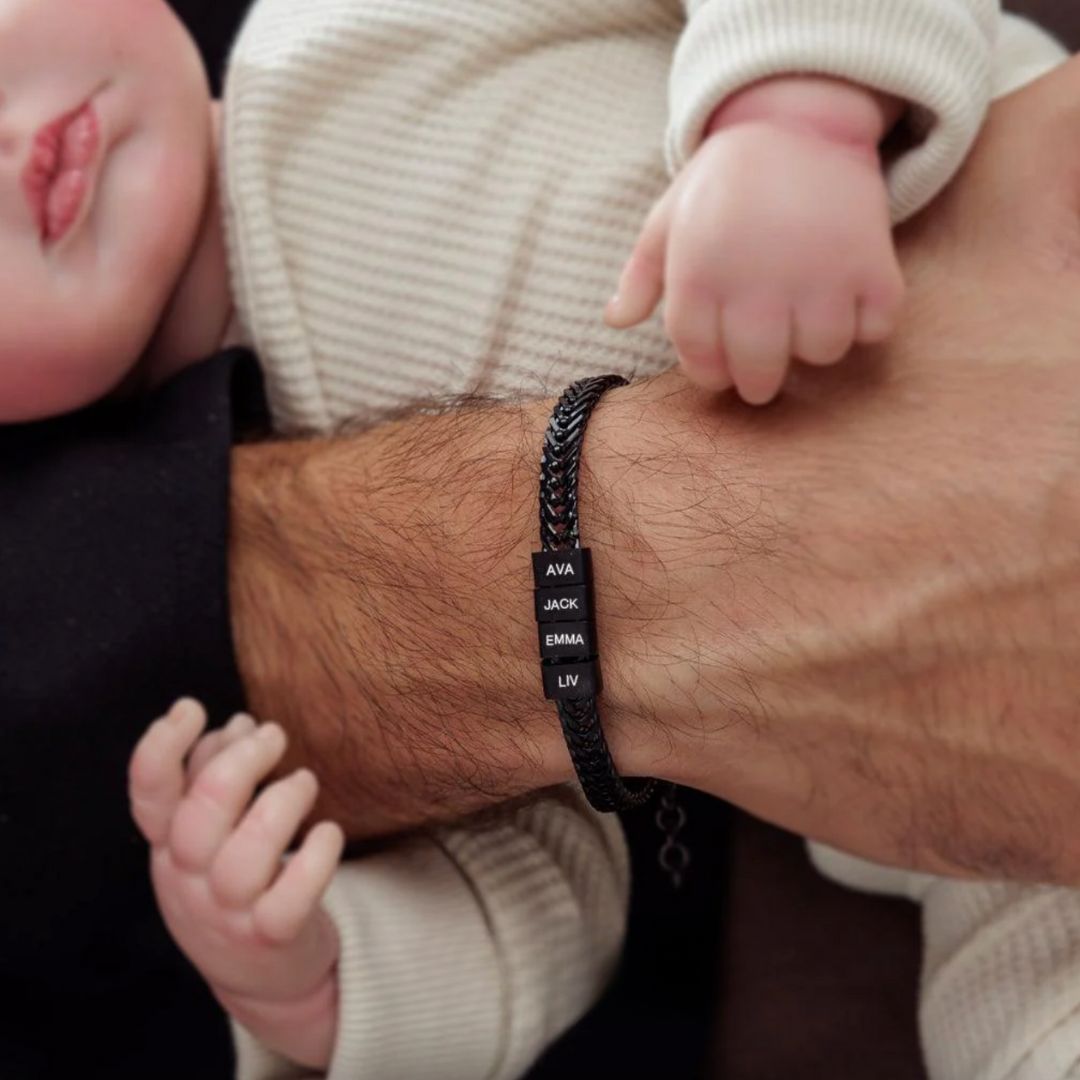VVS Customized Dad's Bracelet with Kid's Name