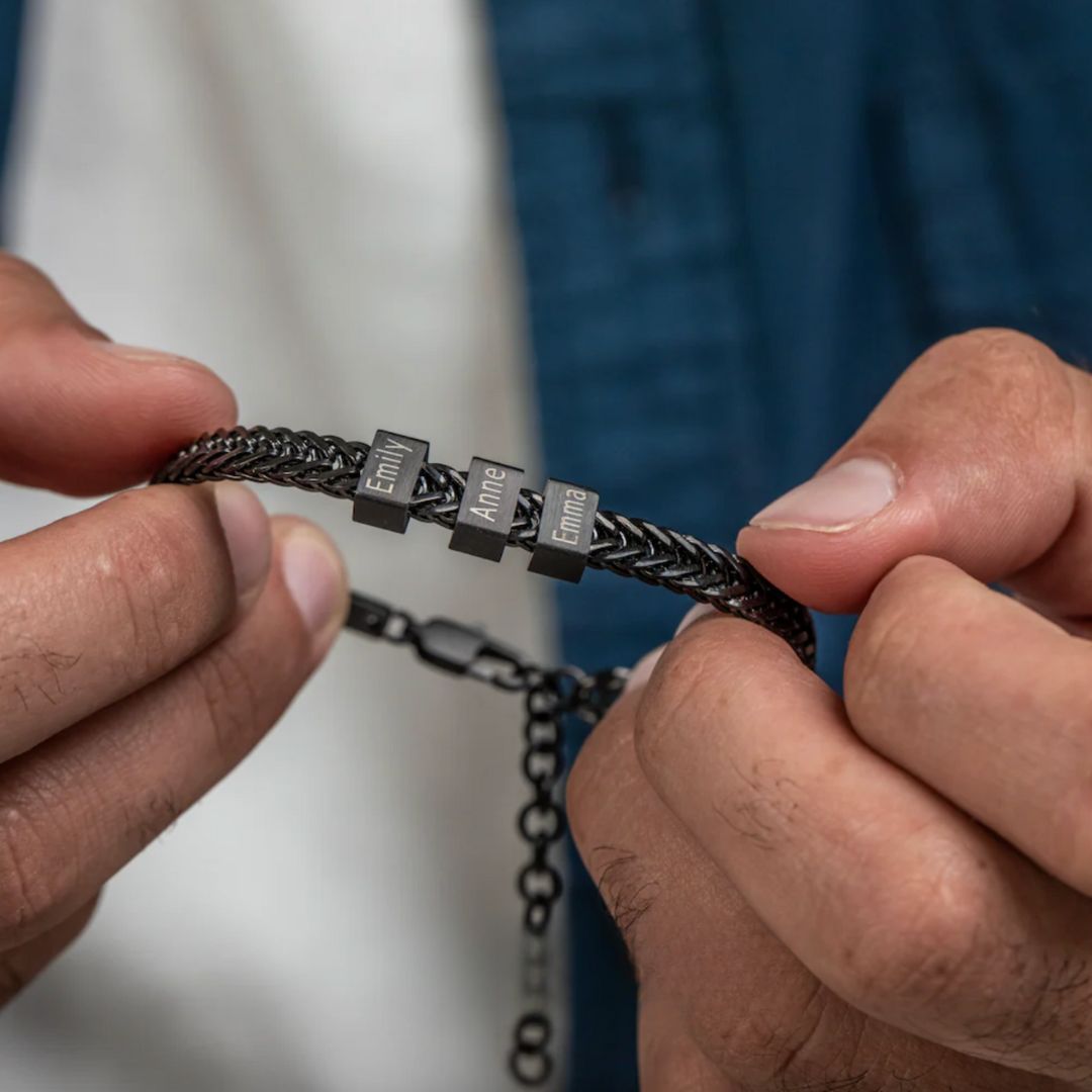 VVS Customized Dad's Bracelet with Kid's Name