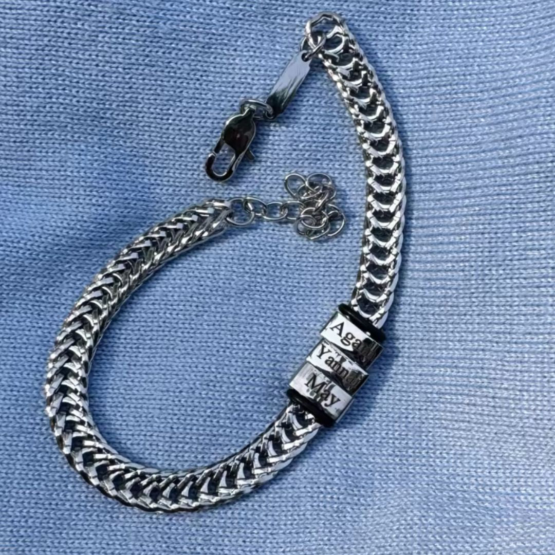 VVS Customized Dad's Bracelet with Kid's Name