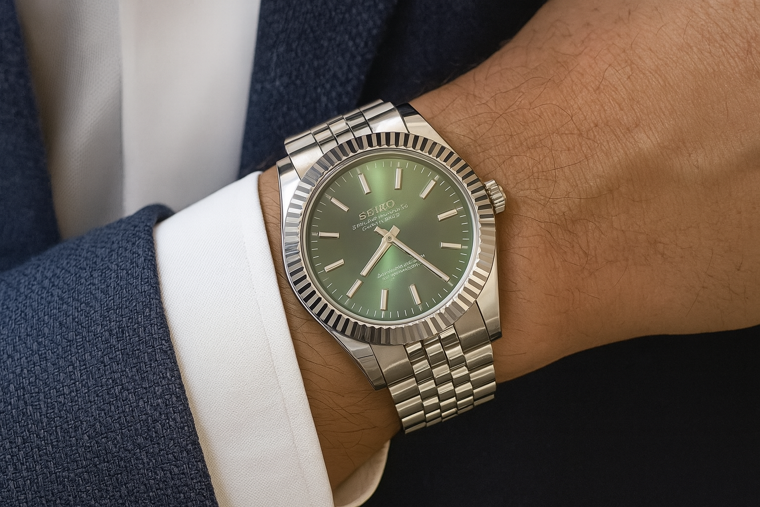 Seiko Mod Datejust | Olive Green