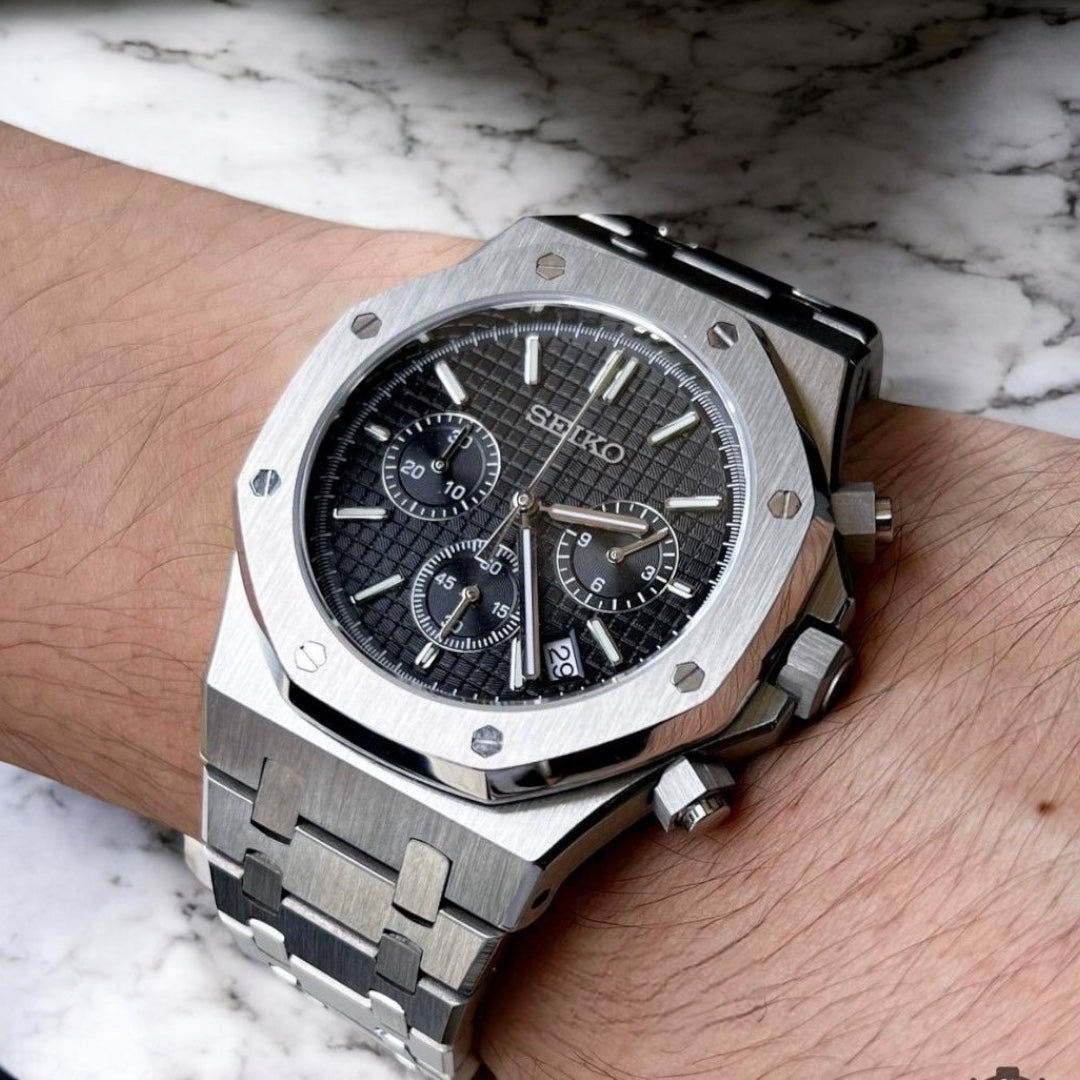 SEIKO MOD ROYAL OAK | CHRONO BLACK