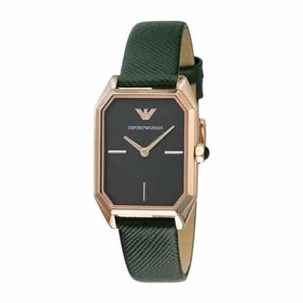 Emporio Armani AR11149 Rectangular Green Leather Analog Women's Watch