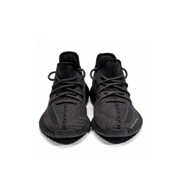 YZY Boost 350 V2 "Triple Black Matte" Sneakers (Non-Reflective) - Best Quality