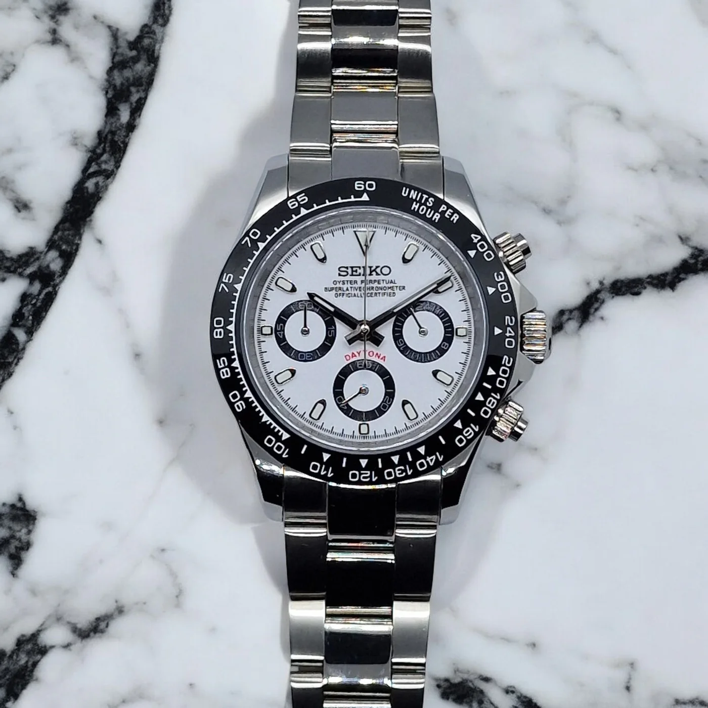 SEIKO MOD DAYTONA | WHITE