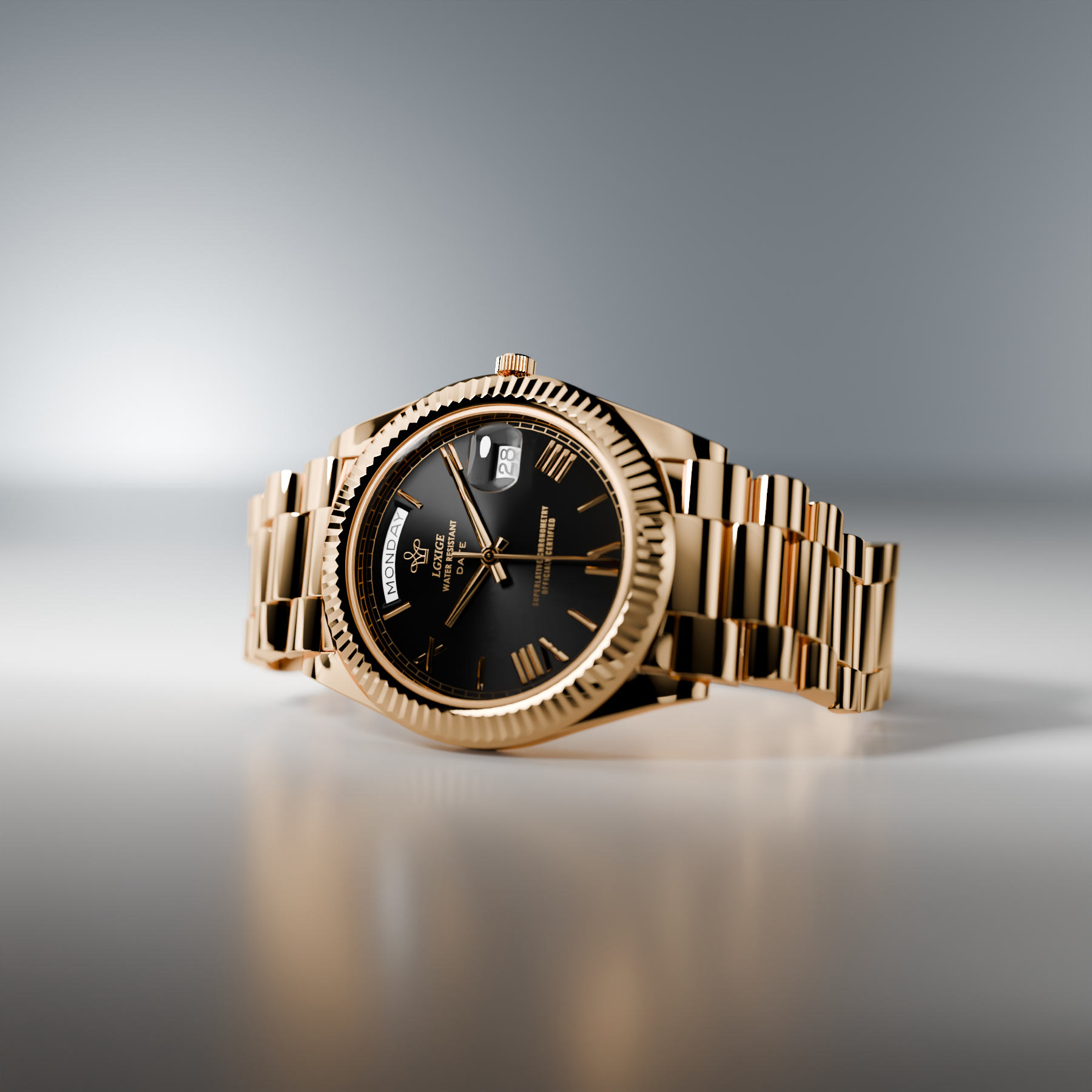 VVS Datejust Watch - Gold Black Eclipse