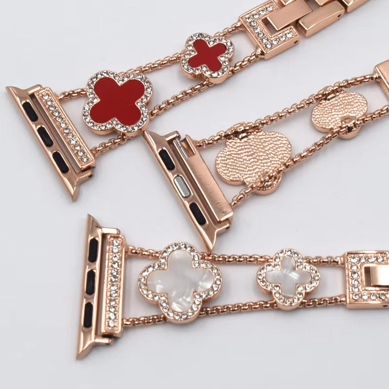 Iced Out Kleeblatt Apple Watch Armband