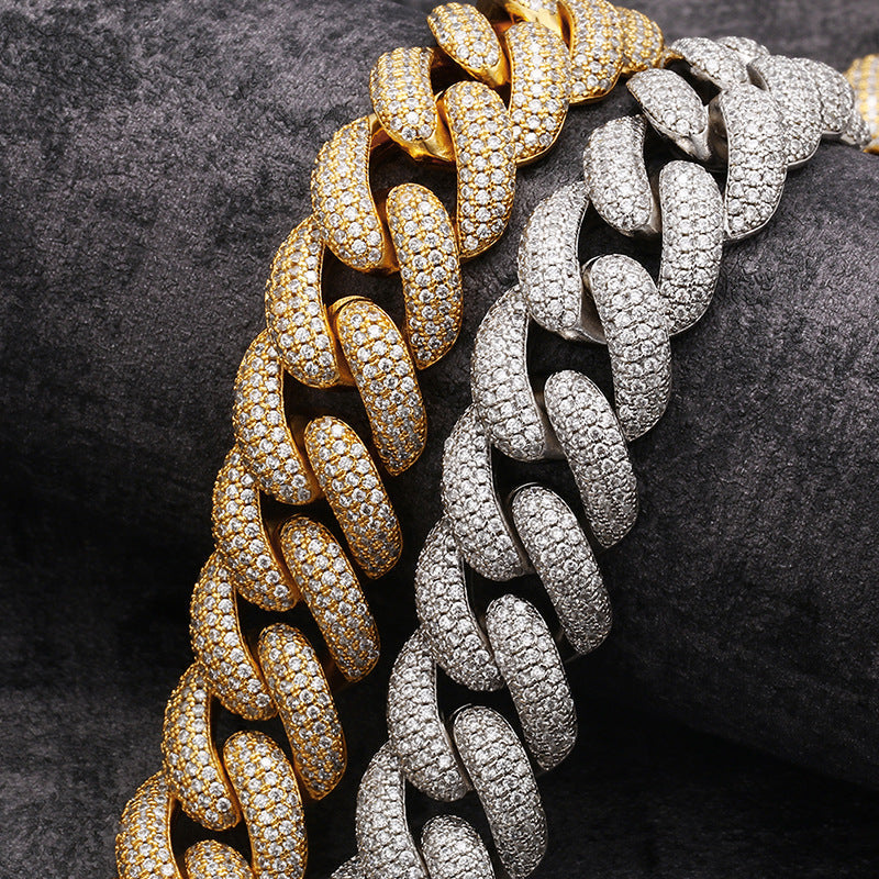 Thicc AF 20MM Fully Iced Out Diamond Cuban Link Bracelet