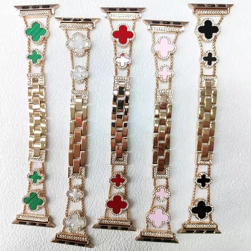 Iced Out Kleeblatt Apple Watch Armband