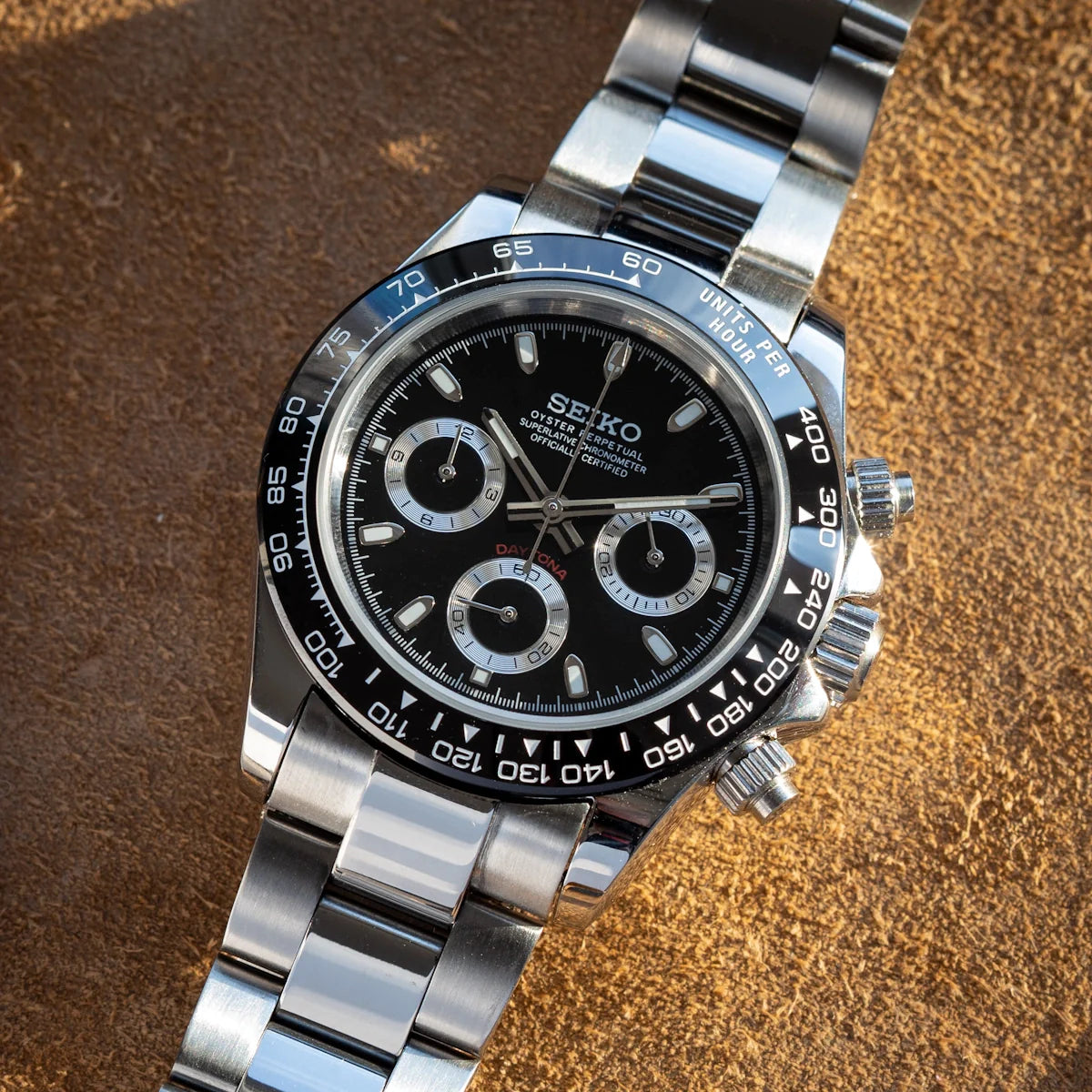 SEIKO MOD DAYTONA BLACK