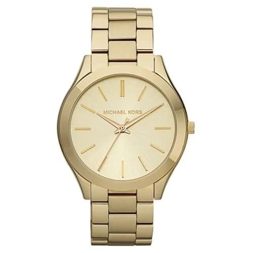 Michael Kors MK3179 Slim Runway Gold-Tone Stainless Steel Womens Watch