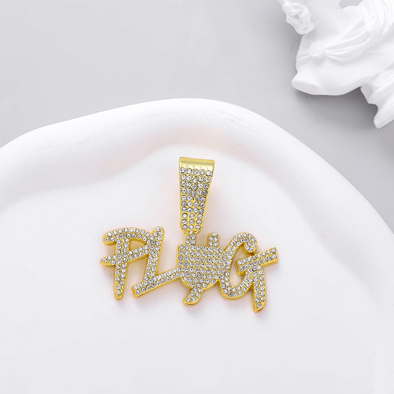 PLUG Letter Pendant + Cuban Chain