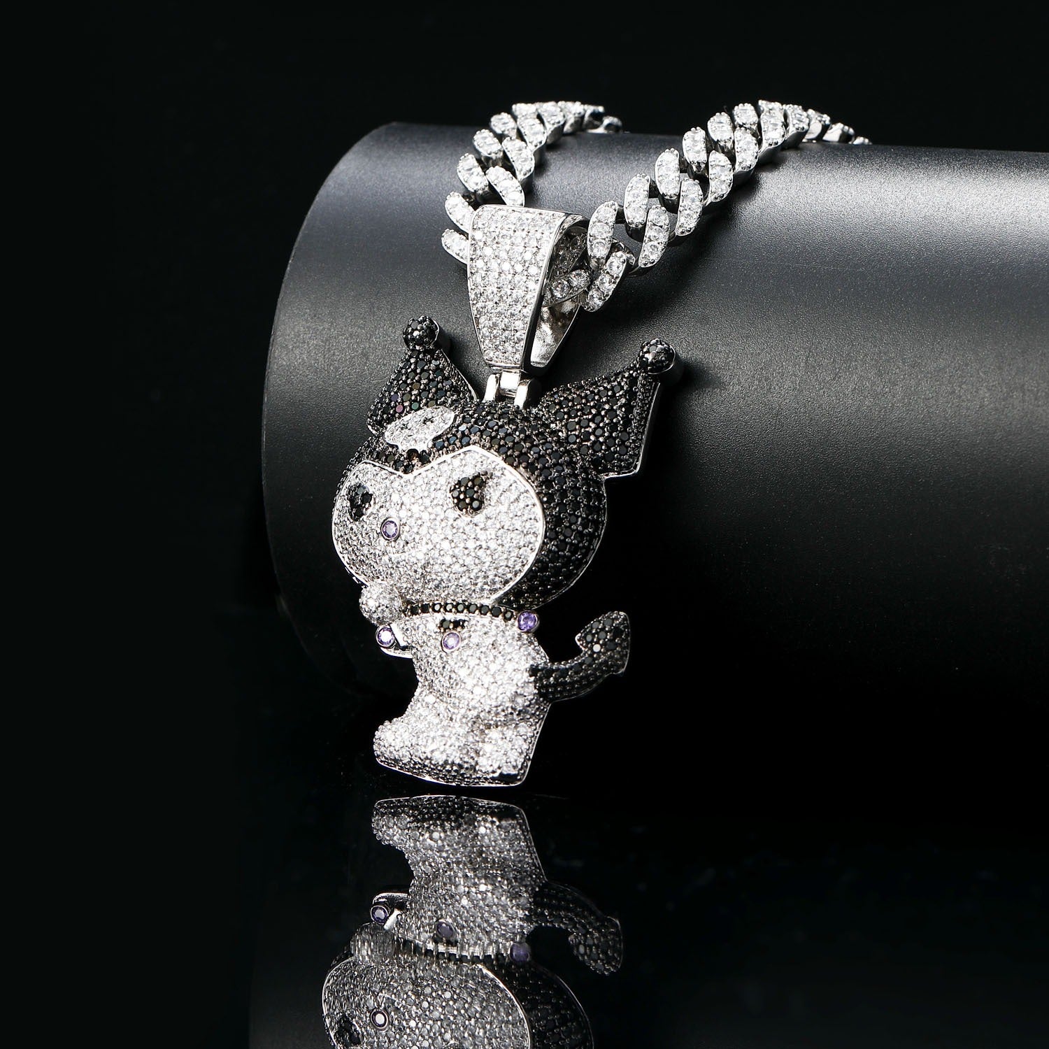 Kuromi Little Devil Pendant Necklace Rapper Chain