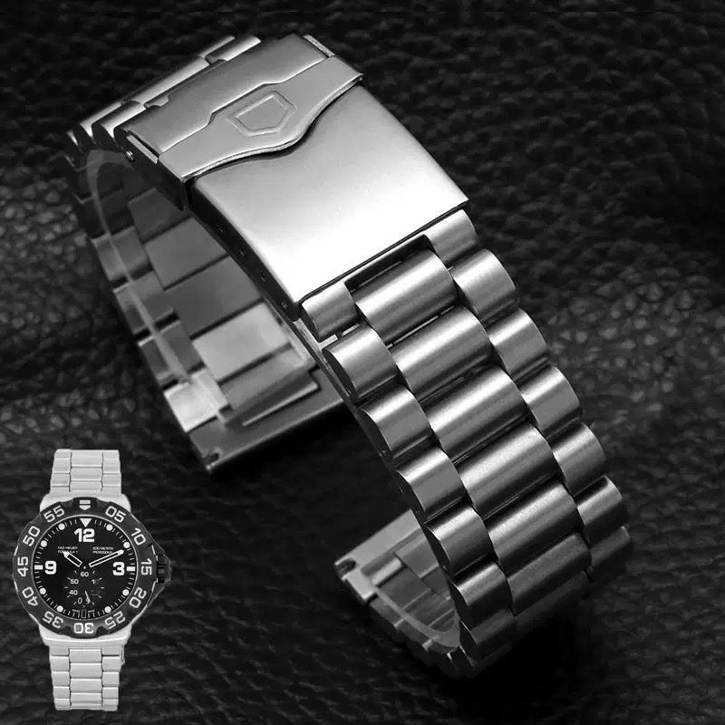 Stainless Steel Strap for Tag Heuer Formula 1 / F1 Vintage – Silver Replacement Watch Band