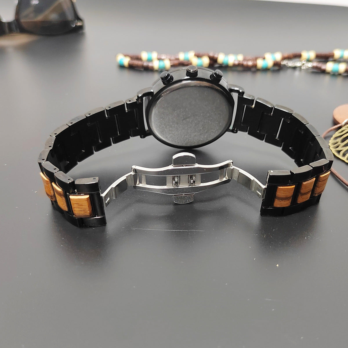 The Espresso Waterproof Classic Wood Grain Men's Watch