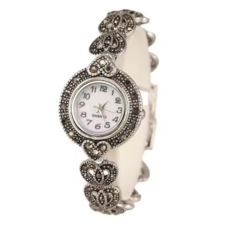 Antique Style Heart Cuban Women's Watch