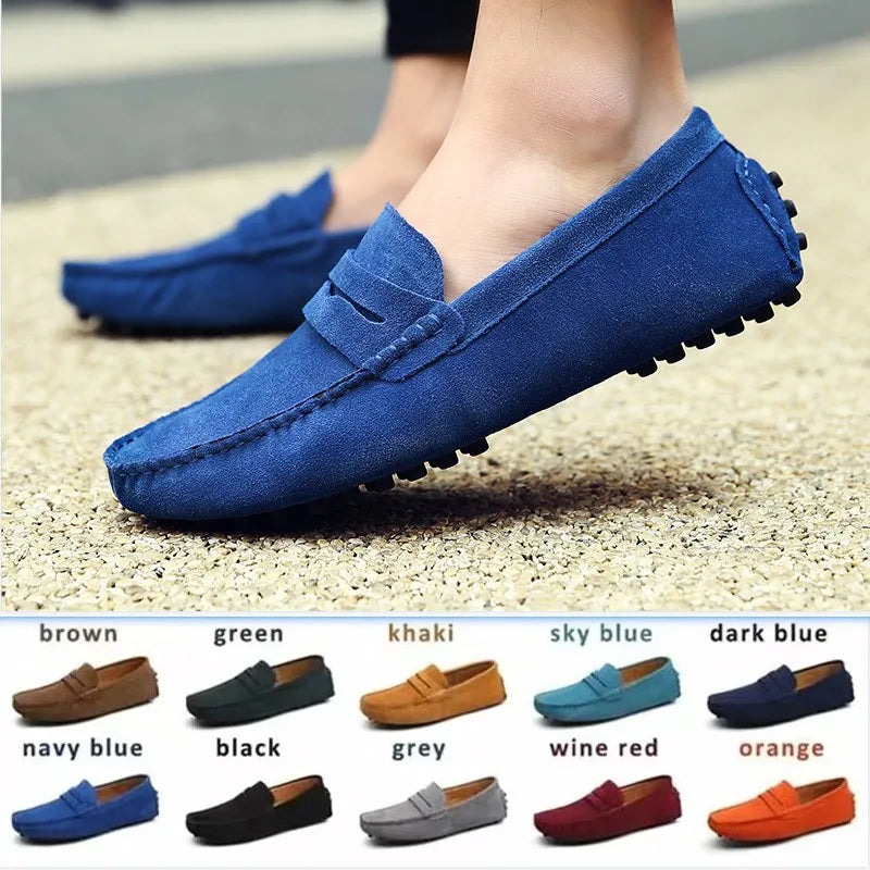 Mason "Blue" Genuine Leather Casual Driving Loafers