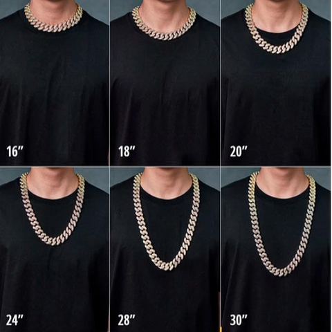 16MM S-Link Diamond Cuban Link Chain