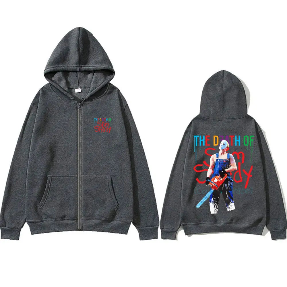 Eminem The Death of Slim Shady Graphic Zipper Hoodie