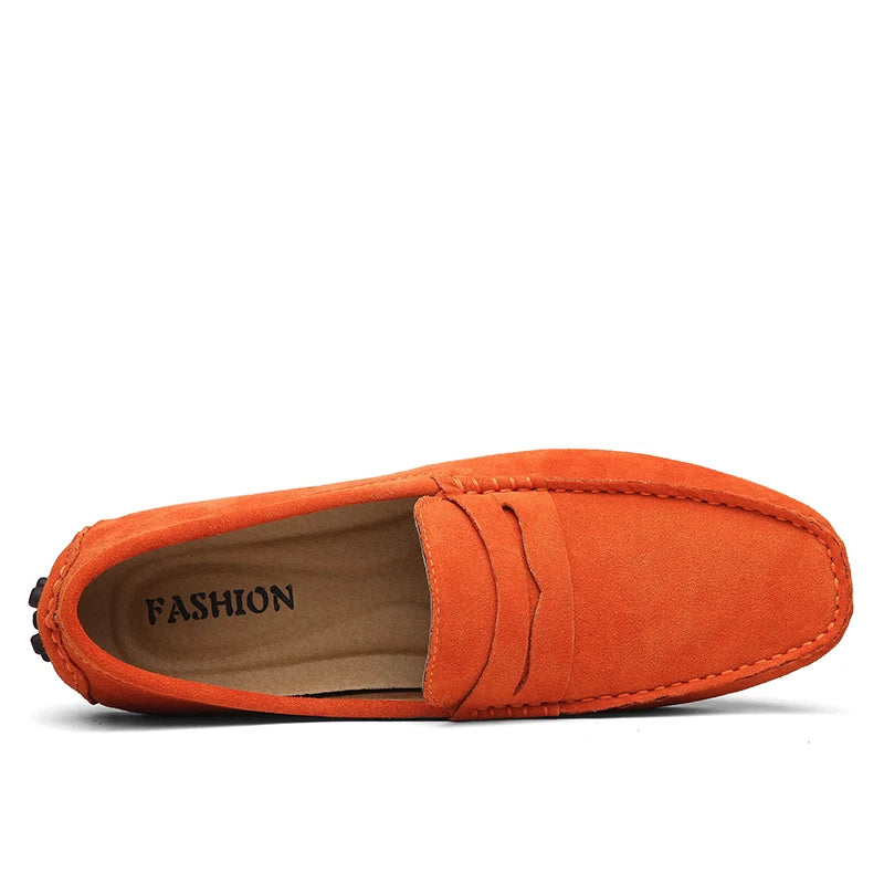 Mason "Orange" Genuine Leather Casual Driving Loafers