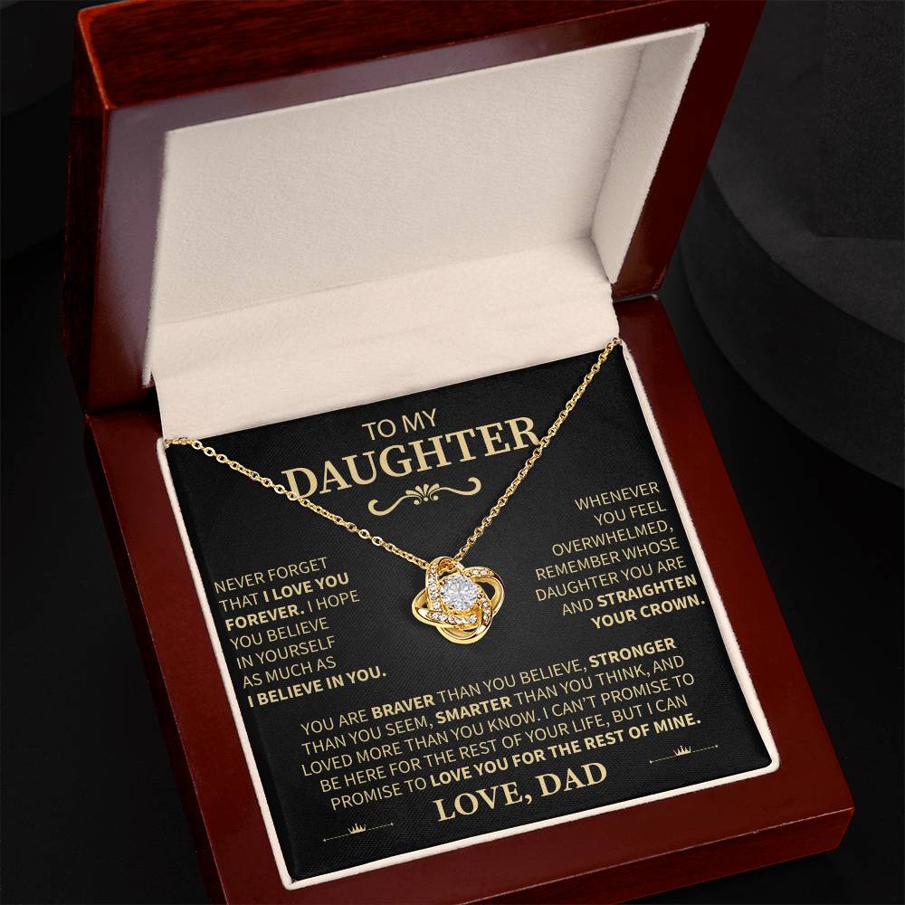 (🔥🔥High Demand) From Dad to Daughter "I Believe in You" Message Card Necklace