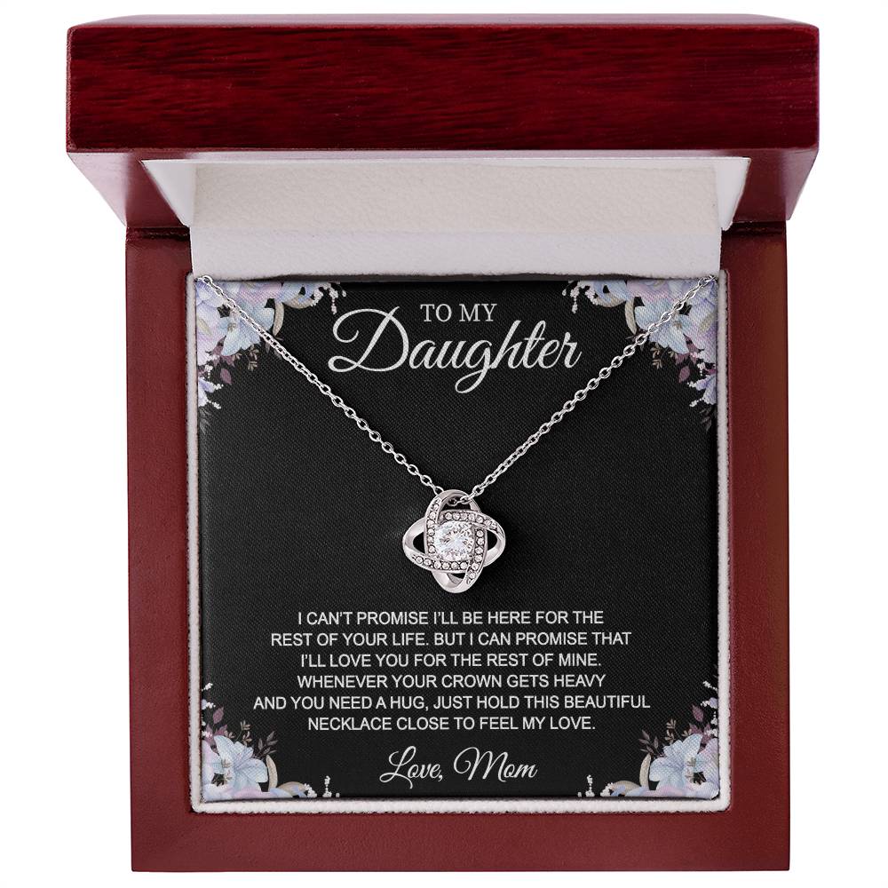 To My Daughter (Love, Mom) Message Card Necklace
