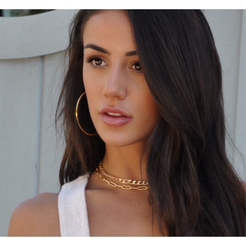 18k Gold-Plated Stainless Steel Paper Clip Necklace