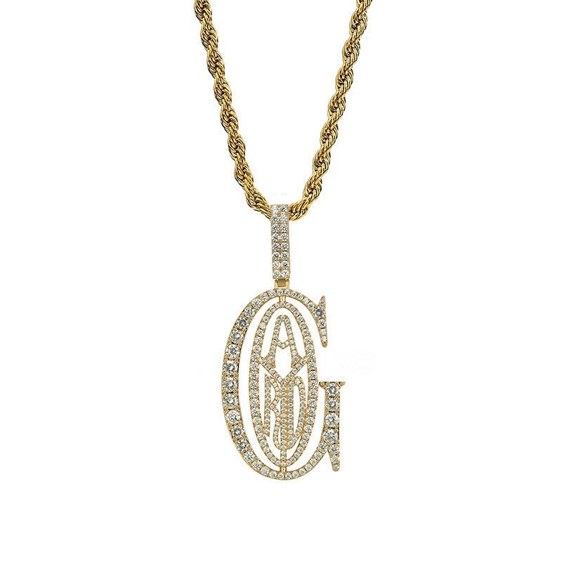 Tyga-Inspired Goyard Pendant Necklace Rapper Chain
