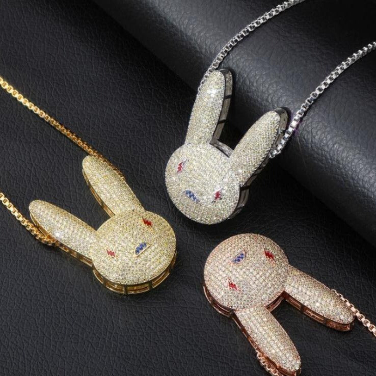 Bad Bunny Pendant Necklace Rapper Chain