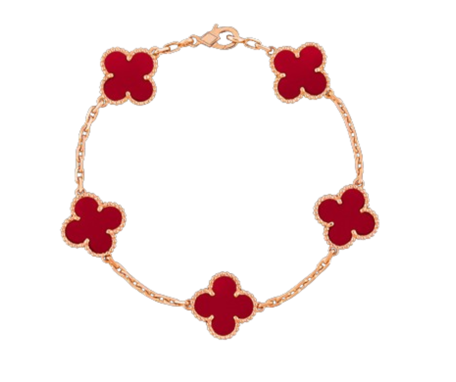 Clover Motif Alhambra Bracelet - 18k Gold & .925 Sterling Silver