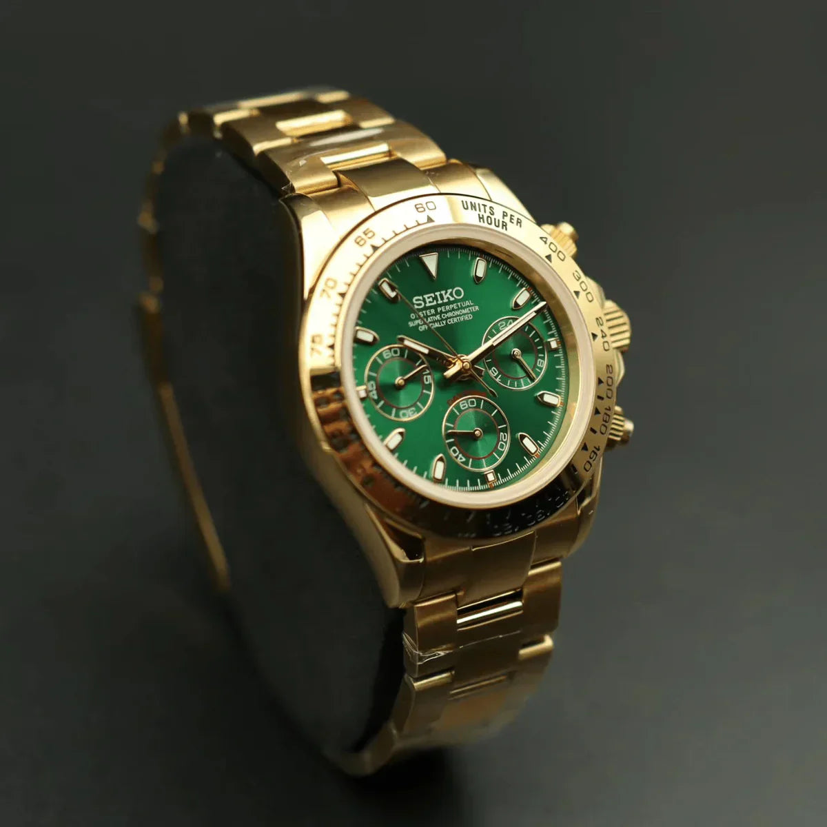 Seiko Mod Daytona | Gold Green