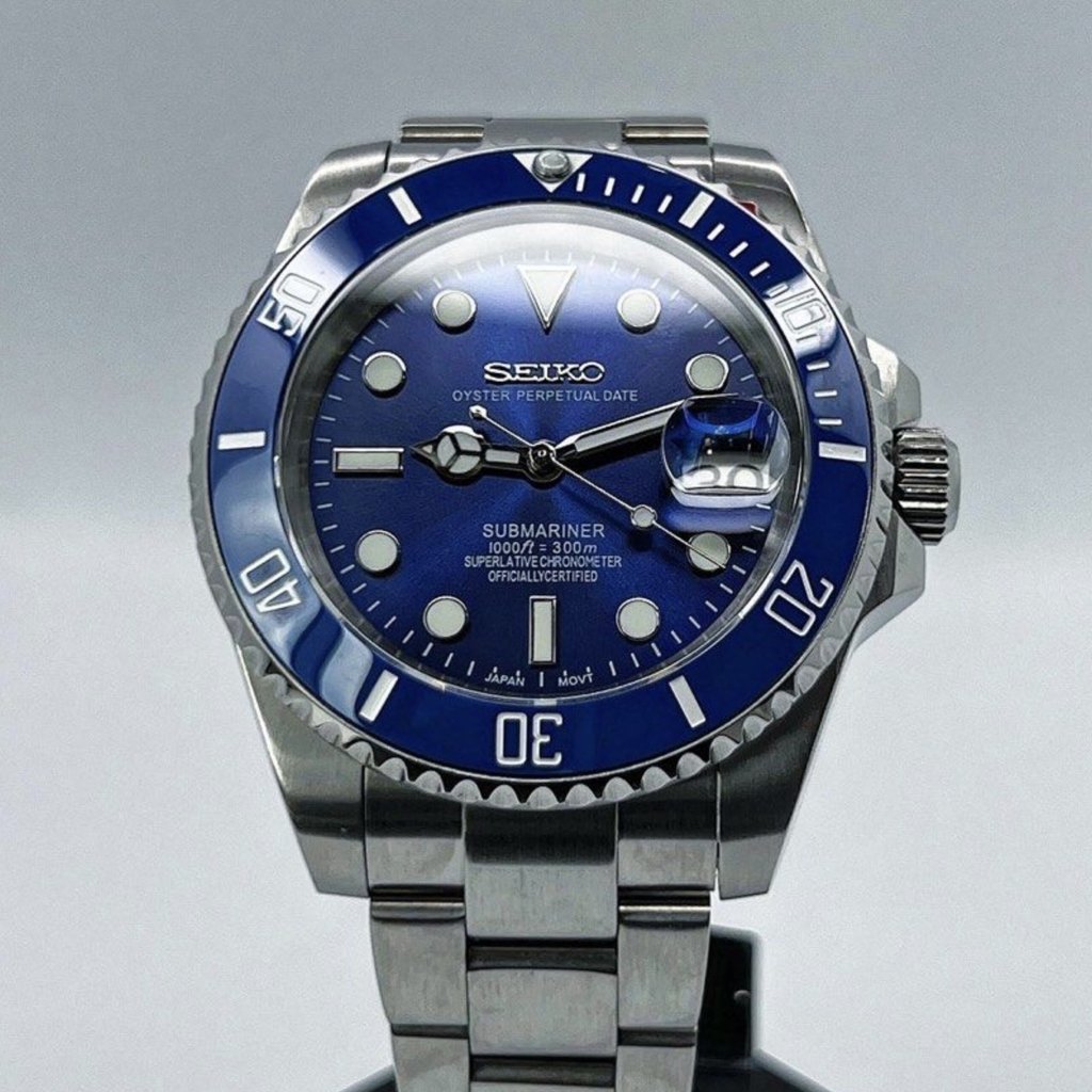 Submariner Mod – NH35 "Blue Sub" Seiko Automatic - WATCHBRICK