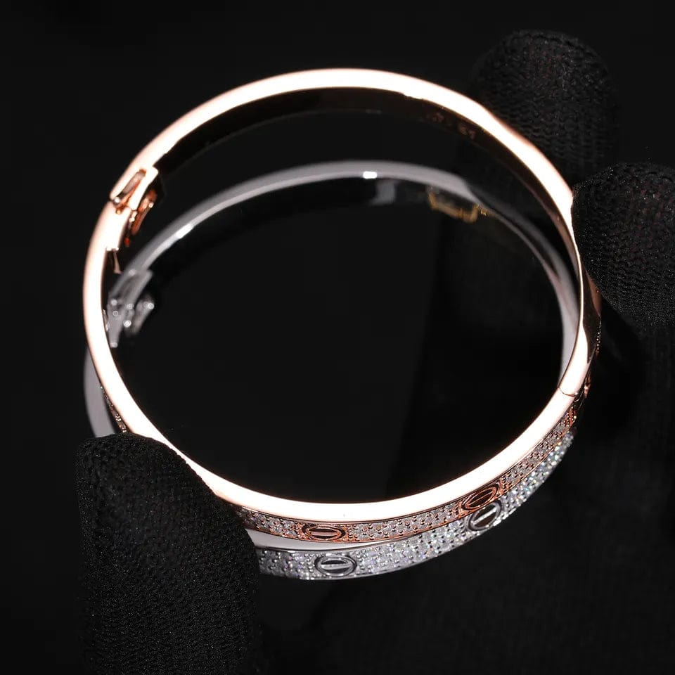 VVS Jewelry hip hop jewelry 925 Sterling Silver VVS Moissanite Screw Love Bracelet Bangle