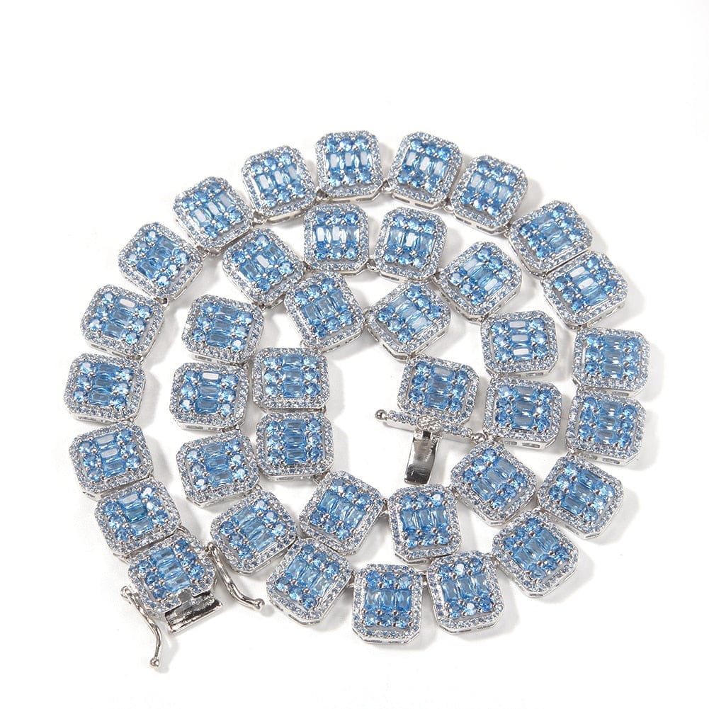 VVS Jewelry hip hop jewelry custom Blue Diamondz Bling Custom Name Chain Necklace