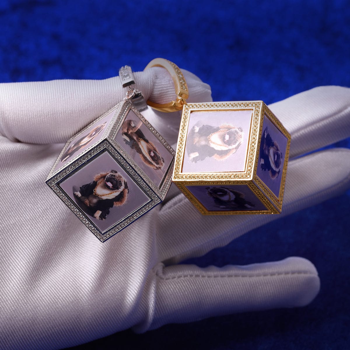 VVS Jewelry hip hop jewelry Custom Iced Out 3D Dice Photo Pendant