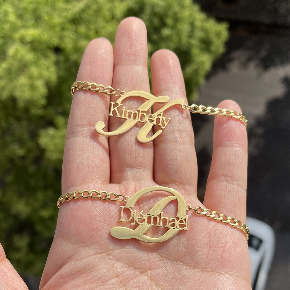 VVS Jewelry hip hop jewelry Custom Name and Initial Kid's Necklace