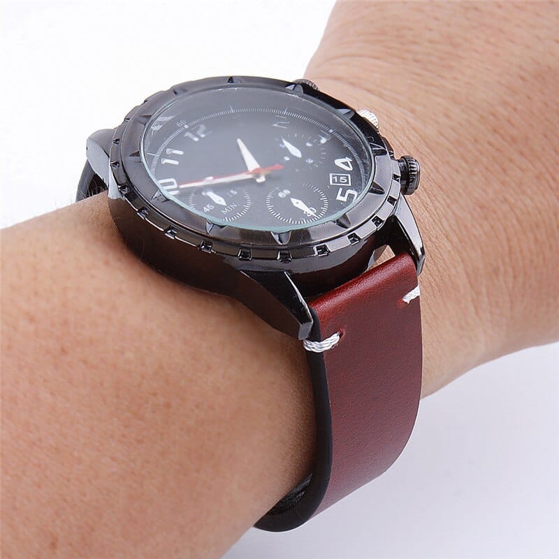 VVS Jewelry hip hop jewelry Genuine Retro Leather Watch Strap