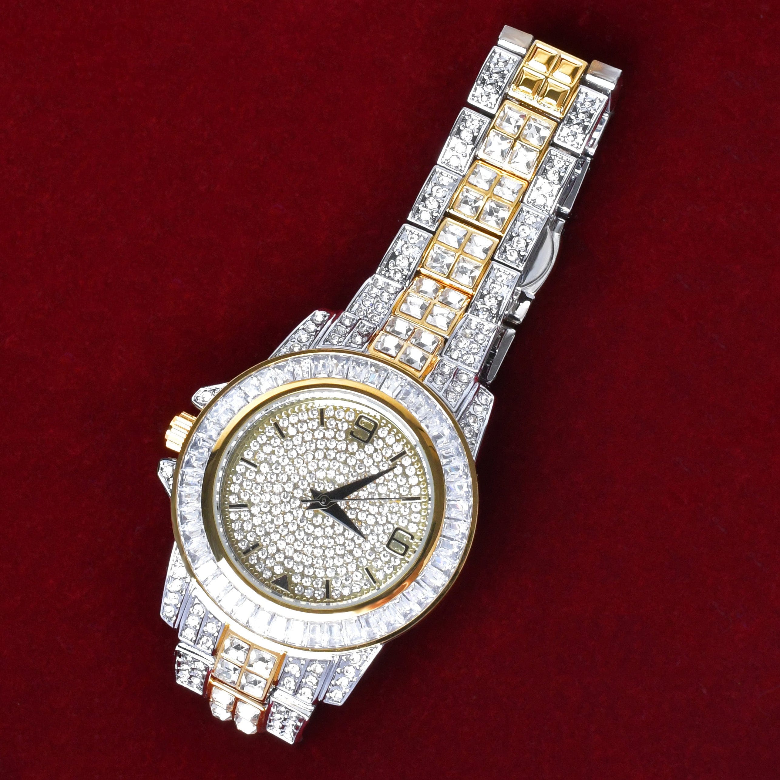 VVS Jewelry hip hop jewelry Iced Out Blizzard Baguette Watch