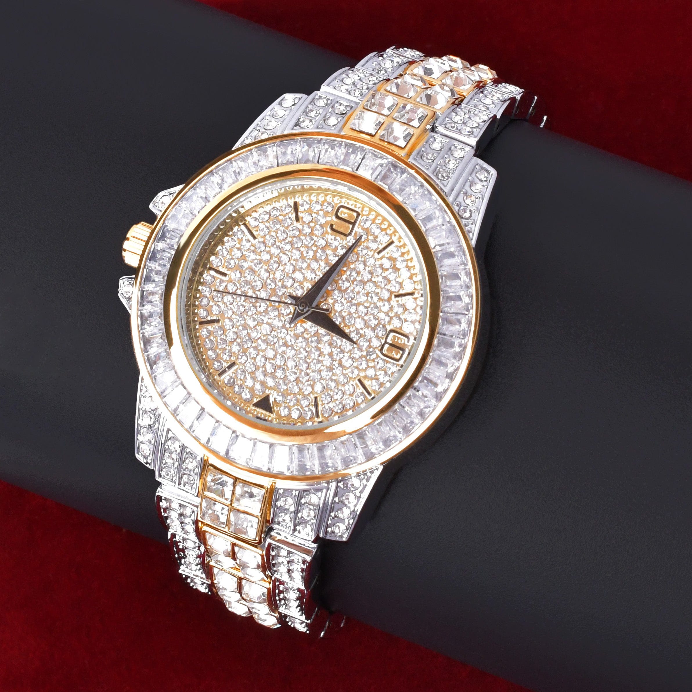 VVS Jewelry hip hop jewelry Iced Out Blizzard Baguette Watch