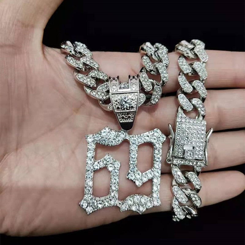 VVS Jewelry hip hop jewelry Iced Tekashi 6ix9ine Inspired Pendant Chain