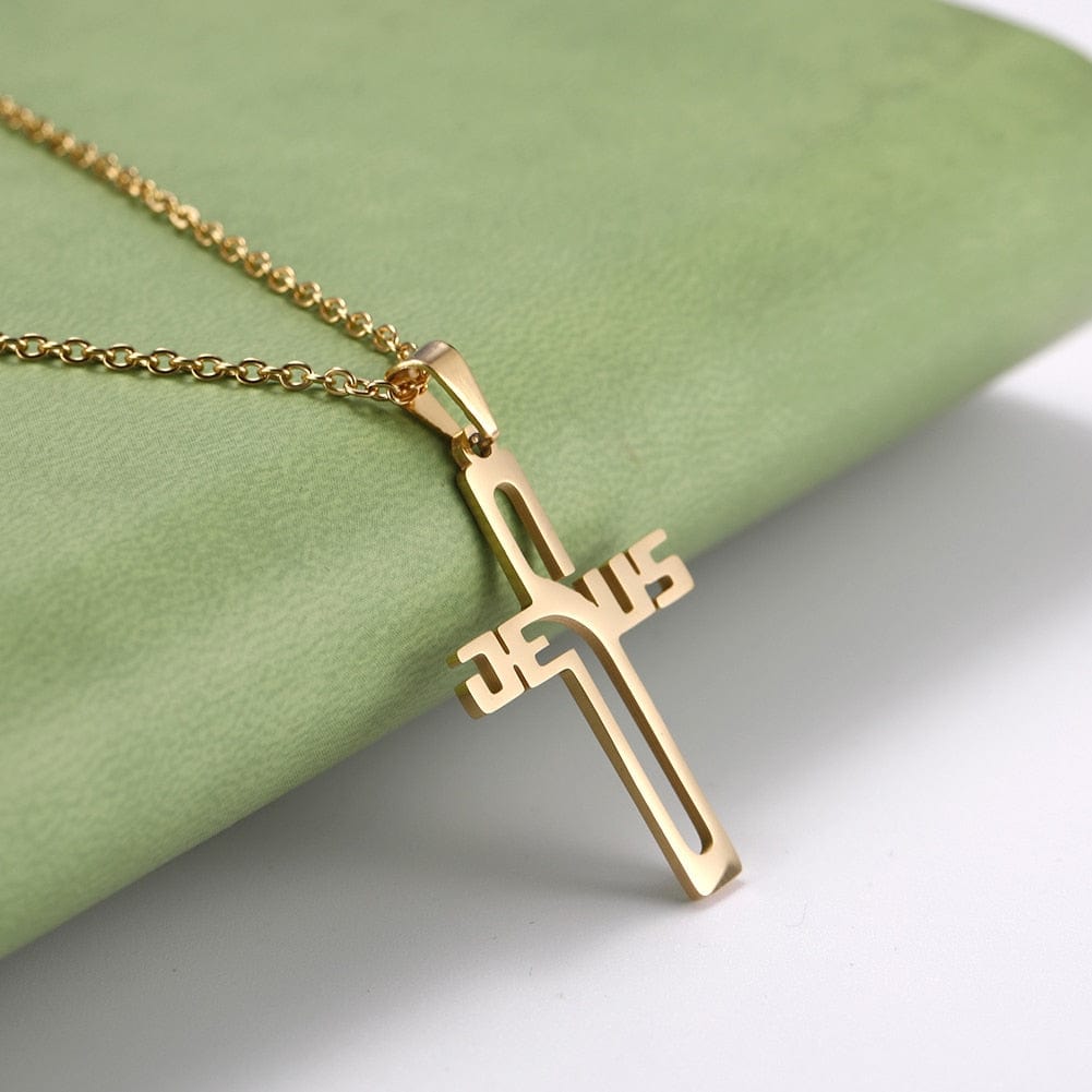 VVS Jewelry hip hop jewelry necklaces Jesus Cross Pendant Stainless Steel Necklace