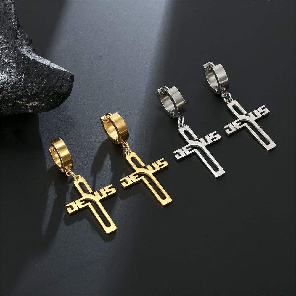 VVS Jewelry hip hop jewelry necklaces Jesus Cross Pendant Stainless Steel Necklace